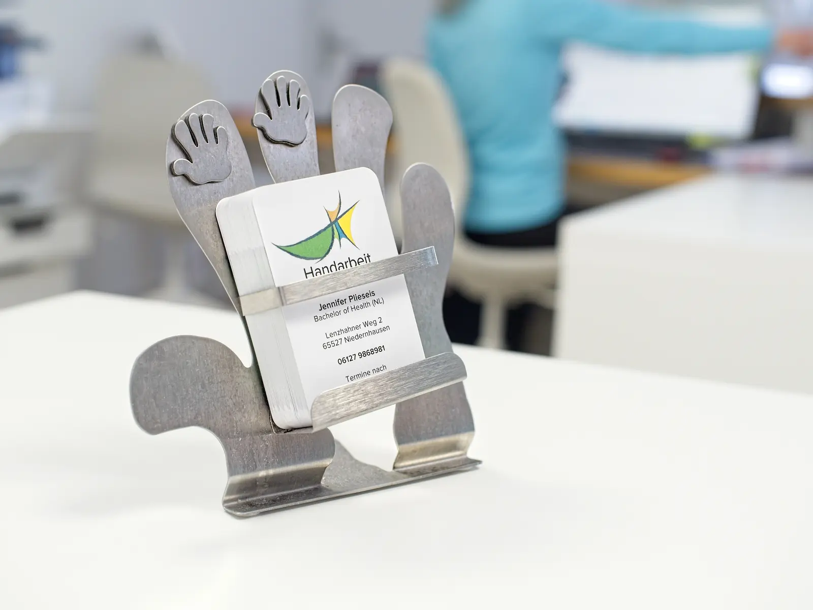 Visitenkarten der Praxis Handarbeit